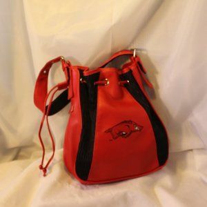 Alan Stuart Arkansas Razorback drawstring Purse